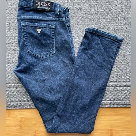NWOT   Guess Dark Blue Los Angeles FOxY Skinny Jeans.    size 28 - Picture 2 of 8